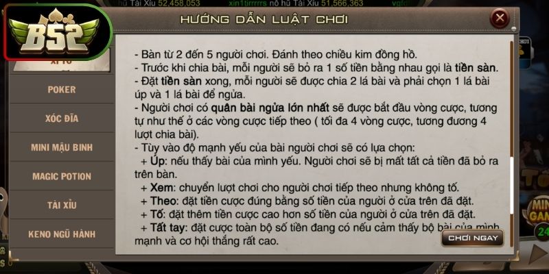Xì Tố B52 - Tựa Game Đổi Thưởng Đẳng Cấp Nhất Năm 2026 3 Theo dõi phong cách thi đấu